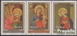 San Marino 1377-1379 Dreierstreifen (kompl.Ausg.) Postfrisch 1987 Weihnachten - Unused Stamps