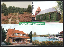 AK Sottrum / Rotenburg, Gemischtwarenladen, Kirche, Freibad  - Rotenburg (Wuemme)