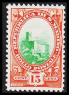 1929. SAN MARINO. Rocca-Kastell 15 CENT. Hinged. (Michel 147) - JF547033 - Neufs