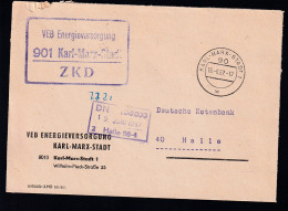 R3 VEB Energieversorgung 901 Karl-Marx-Stadt ZKD Auf Brief, Brief Dreiseitig Geöffnet - Autres & Non Classés
