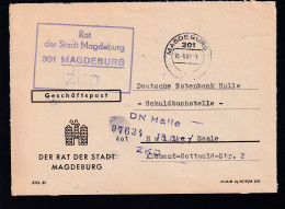 R4 Rat Der Stadt Magdeburg 301 MAGDEBURG ZKD Auf Brief, Brief Dreiseitig Geöffnet - Autres & Non Classés