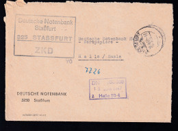 4 Deutsche Notenbank Staßfurt 325 STASSFURT ZKD Auf Brief, Brief Dreiseitig Geöffnet - Autres & Non Classés
