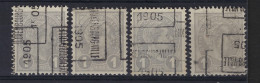 1905  LUXEMBOURG PRIFIX Nr. 22 A + B + C + D 1 Cent  (details & état Voir Scan) !   LOT 287 - Voorafgestempeld