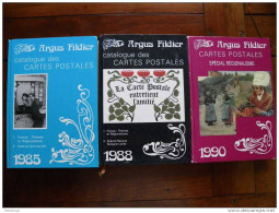 LOT DE 3 ARGUS FILDIER 1985 - 1988 Et 1990 - CATALOGUE DE CARTES POSTALES ANCIENNES DE COLLECTION - Books & Catalogs