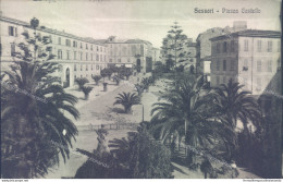 Ad663 Cartolina Sassari Citta' Piazza Castello 1924 - Sassari