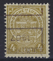 1907  LUXEMBOURG PRIFIX Nr. 41 D  4 Cent  ECUSSON ; Details & état Voir Scan !   LOT 287 - Preobliterati