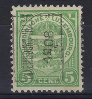 1908  LUXEMBOURG PRIFIX Nr. 52 A  5 Cent  ECUSSON ; Details & état Voir Scan !   LOT 287 - Voorafgestempeld
