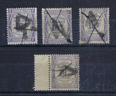 FRANCE Taxe Ca.1908-25: Lot De Y&T 44, Obl. "plume" Et "triangle" - 1859-1959 Gebraucht