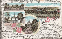 0-6550 SCHLEIZ - BURGK, Lithographie 1900, Schloß, Kapelle, Denkmal, Gesamtansicht - Schleiz
