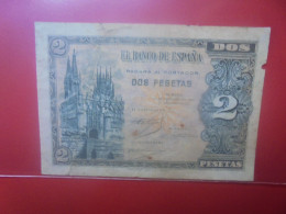 BURGOS 2 PESETAS 1937 Circuler (B.34) - 1-2 Pesetas