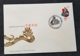 Macau Macao Portugal China Relationship 1992 Diplomatic Dragon (FDC) - Brieven En Documenten