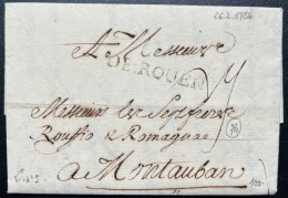 MARQUE POSTALE ROUEN POUR MONTAUBAN / 26 FEV 1741 / LN N°5 IND 9 - 1701-1800: Précurseurs XVIII