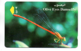 Insecte Olive Eyes Damselly  Télécarte Oman Phonecard  Telefonkarte ( T 432) - Oman