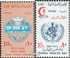 Ägypten 741,742 (kompl.Ausg.) Postfrisch 1964 Postunion, Tuberkulose - Ongebruikt