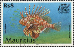 Maurice Poste Obl Yv: 954 Mi:915 Pterois Volitans Laffe Volant (Beau Cachet Rond) - Mauricio (1968-...)