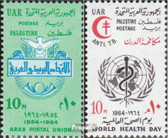 Ägypten - Bes. Palästina 154,155 (kompl.Ausg.) Postfrisch 1964 Postunion, Tuberkulose - Unused Stamps