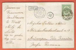 J - CP - Griffe Linéaire - REETH 1908 - Verso Vroolijk Kerstfeest - Griffes Linéaires