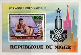 Niger (Rep) Bloc N** Yv:25 Mi:24 Année Olympique Boxe - Boxing