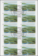 FB 45 Ostsee - Boddenlandschaft, Folienblatt Mit 10x 3131, EV-O Bonn - 2011-2020
