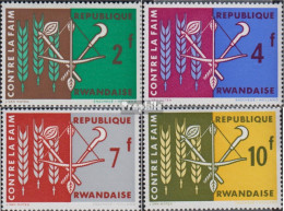 Ruanda 23A-26A (kompl.Ausg.) Postfrisch 1963 Kampf Gegen Den Hunger - Nuevos