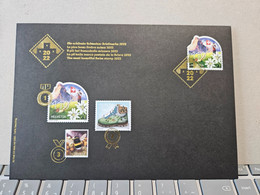 Schönste Briefmarke Der Schweiz 2022 / Most Beautifull Stamp Of Switzerland 2022, Limitierter Sonderumschlag, Limited - Brieven En Documenten
