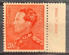 België, 1936, Nr 435, Ongebruikt*, Bladboord - 1936-51 Poortman