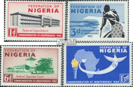 Nigeria 88-91 (kompl.Ausg.) Postfrisch 1960 Unabhängigkeitserklärung - Nigeria (...-1960)