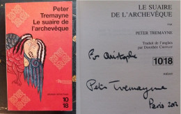 C1 Peter TREMAYNE Soeur Fidelma LE SUAIRE DE L ARCHEVEQUE Envoi DEDICACE Signed PORT INCLUS France - Gesigneerde Boeken
