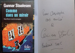 C1  Gunnar STAALESEN Comme Dans Un Miroir VARG VEUM Envoi DEDICACE Signed NORVEGE PORT INCLUS France - Gesigneerde Boeken