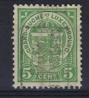 1908  LUXEMBOURG PRIFIX Nr. 52 B  5 Cent  ECUSSON ; Details & état Voir Scan !   LOT 287 - Preobliterati