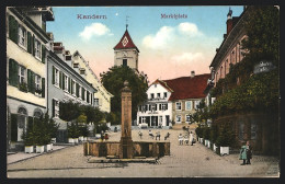 AK Kandern, Marktplatz Mit Kirche Und Brunnen  - Kandern
