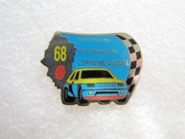 PIN'S   PEUGEOT  205 TURBO 16   FINALE DES RALLYES RÉGIONAUX  LORRAINE ALSACE - Peugeot