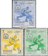 Sudan 163-165 (kompl.Ausg.) Postfrisch 1960 Olympia - Sudan (1954-...)