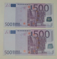 European Union  500 Euro Banknote 2002 Rare N  Dna X Dnaseries Austria And Germany 500€ 2002 - 500 Euro