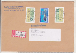 Germany 1983? Circulated Envelope - 2x ATM Stamps - Machine Labels [ATM]