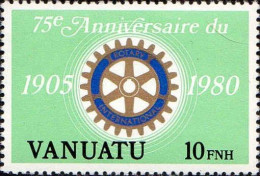 Vanuatu Poste N** Yv:609/610 75.Anniversaire Du Rotary International Légende Française - Vanuatu (1980-...)