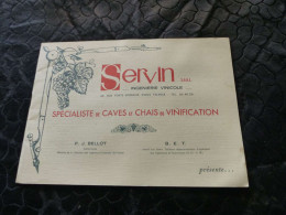 VP-732 ,  Livret Commercial, SERVIN, Ingénierie Vinicole, Spécialiste De Caves Et Chais, CUVES - Landwirtschaft