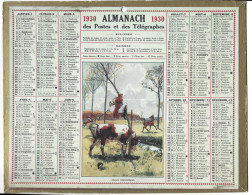 Calendrier - Almanach Des Postes Et Telegraphes - 1930 - Chasse Interrompu - Big : 1901-20