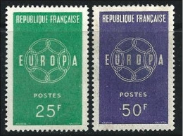 ● FRANCIA 1959 ֎ EUROPA ● N. 1218 / 19 Nuovi * ● Serie Completa ● Cat. ? € ● Lotto N. 167 ● - 1959