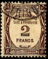 France Taxe Obl Yv: 62 Mi:66 Recouvrements Taxe à Percevoir (TB Cachet Rond) - 1859-1959 Gebraucht