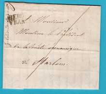 BELGIUM Entire 1828 Mons To Haarlem, Netherlands With Border Cancel Bergen Franco - 1815-1830 (Hollandse Tijd)