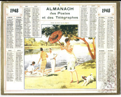 Calendrier - Almanach Des Postes Et Telegraphes - 1948 - Partie De Canot Sur La Marne - Grossformat : 1901-20