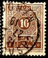 Maroc (Prot.Fr) Taxe Obl Yv:29 Mi:13 Chiffre-Taxe A Percevoir (TB Cachet Rond) Dents Courtes - Postage Due