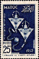 Maroc (Prot.Fr) Poste N** Yv:322 Mi:359 Fibules De L'anti-atlas (Petit Pt De Rouille) - Unused Stamps