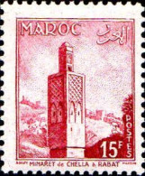 Maroc (Prot.Fr) Poste N* Yv:354 Mi:397 Minaret De Chella Rabat (sans Gomme) - Nuevos