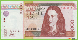 Voyo COLOMBIA 10000 Pesos 2002(2004) P453e B990g UNC - Colombia