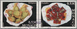 Monaco Poste Obl Yv:2491/2492 Europa La Gastronomie (Beau Cachet Rond) - Usados