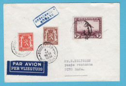 BELGIUM Airmail Cover 1936 Bruxelles To Dire Daua, Ethiopia - Lettres & Documents