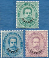 Italy 1881 Estero On 5, 25 & 50c MH - Other & Unclassified