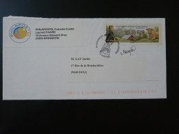 Lettre Signée Beaujard Vignette ATM Stamp Assemblée Générale Philapostel Areches 73 Savoie 2012 - Storia Postale